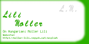 lili moller business card